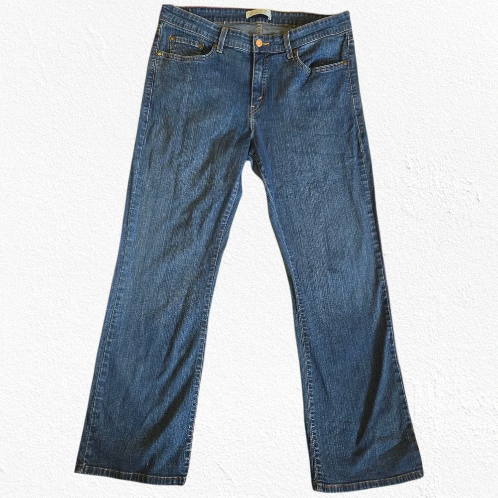 Levi's 512 Perfectly Shaping Medium Wash Mid Rise Wide Leg Bootcut Jeans Size 12